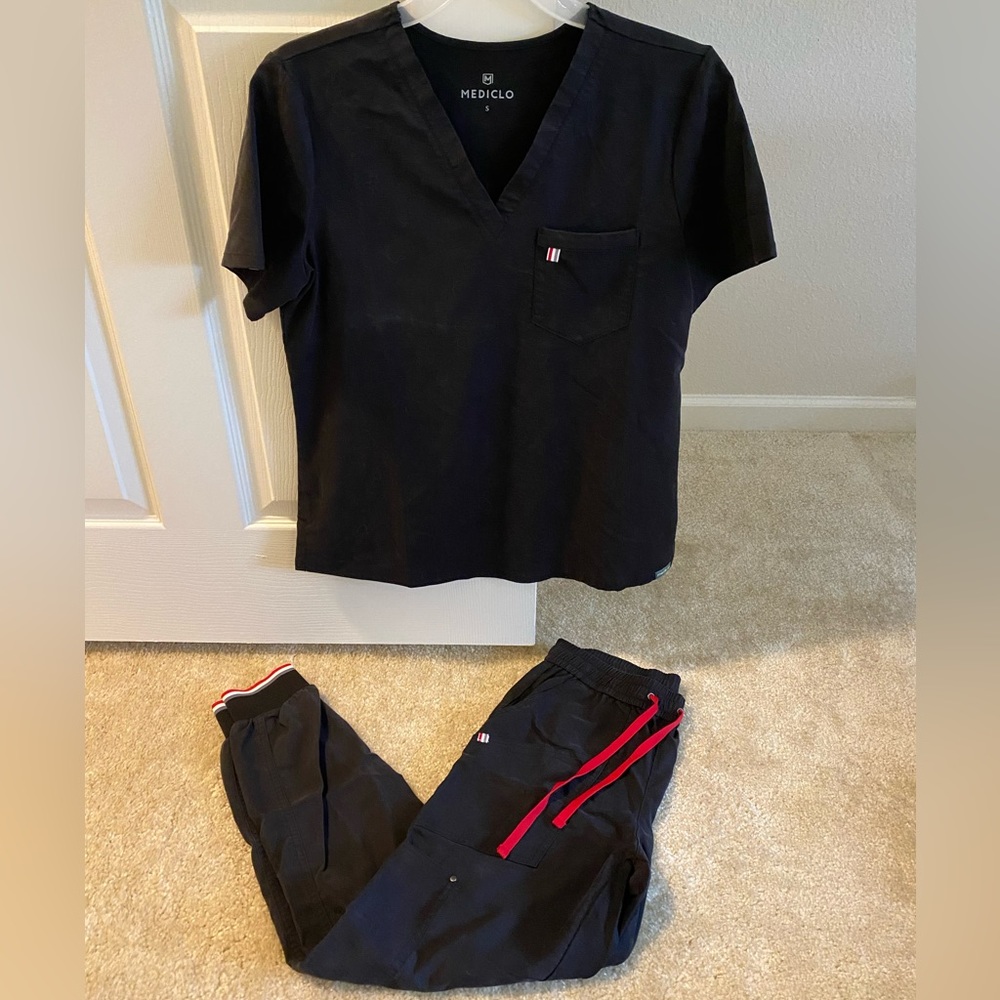 Black Mediclo Matching Scrub Set